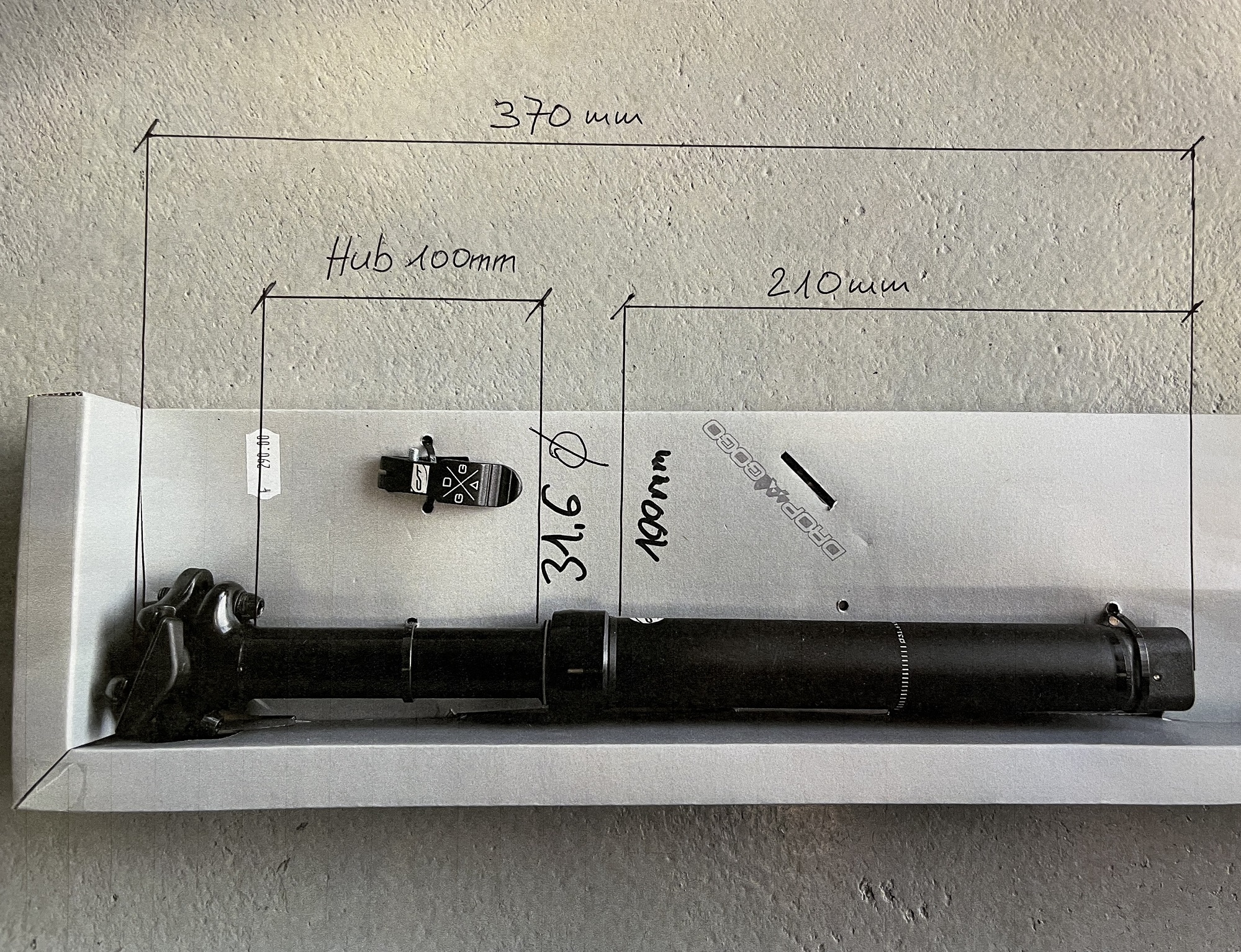 Sattelstütze absenkbar Contec Ø 31,6 / 100mm Neu